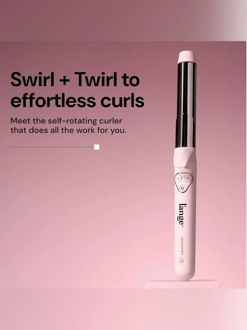 NIB L'ANGE HAIR Le Pirouette 32MM Titanium Rotating Curling Iron